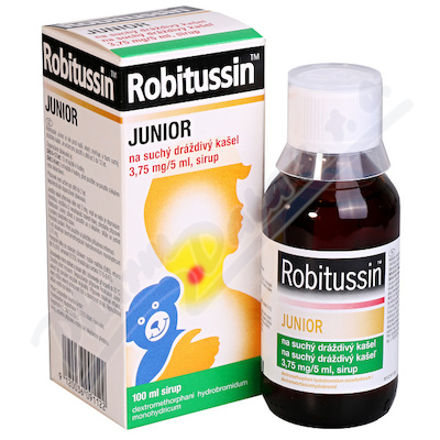 Robitussin Junior suchý drážd.kaš.3.75mg/5ml 100ml