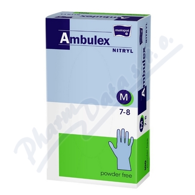 Ambulex Nitryl rukavice nepudrované M 100ks