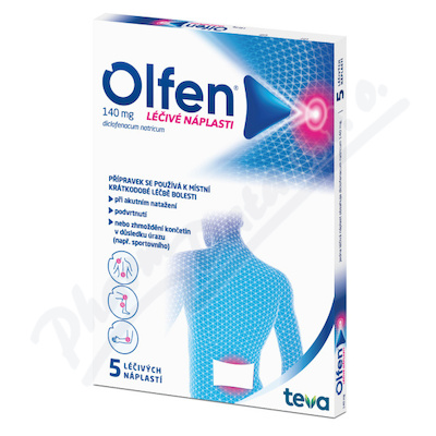 Olfen 140mg léčivé náplasti drm.emp.med.5x140mg