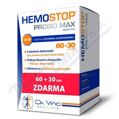 Hemostop Probio MAX Da Vinci Academia tob. 60+30