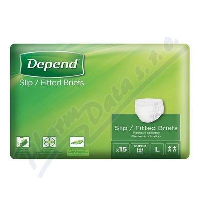 Depend Slip Super inkont.kalhotky vel.L 15ks