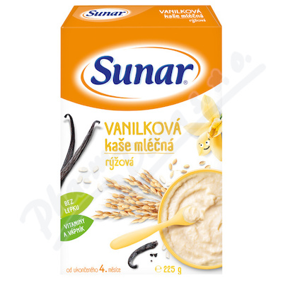 Sunar mléčná vanilková kaše rýžová 225g