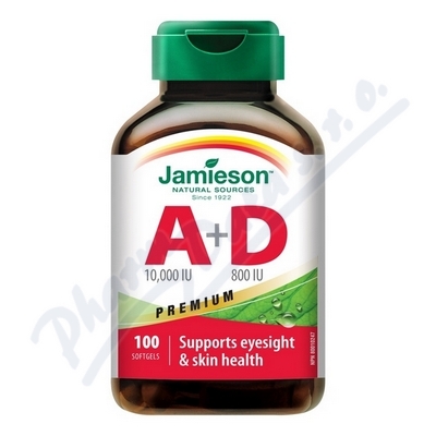 JAMIESON Vitamíny A+D 10000/800IU Premium cps.100