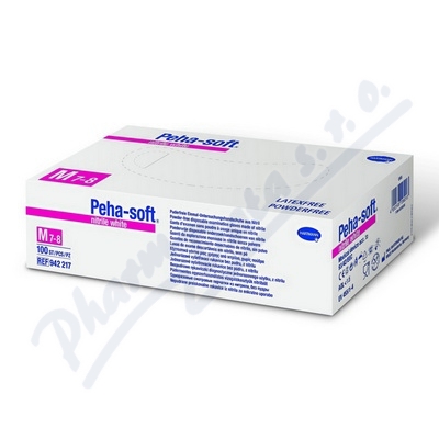 Rukavice vyš.Peha-Soft NITRILE Wh.b.p.nes.S 100ks