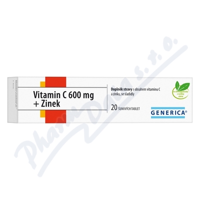 Vitamin C 600 mg + Zinek eff.tbl.20 Generica