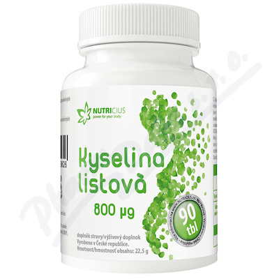 Kyselina listová 800mcg tbl.90