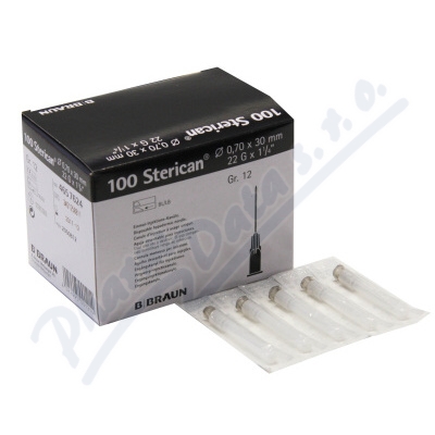 Sterican inj.jehla 22G 0.70x30mm černá ster.100ks
