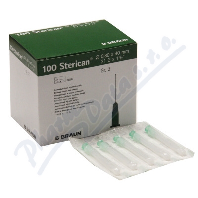 Sterican inj.jehla 21G 0.80x40mm zelená ster.100ks