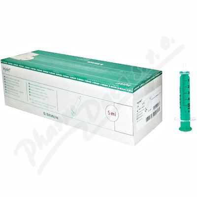 Injekt stříkačka 2-dílná 5ml LE červená ster.100ks