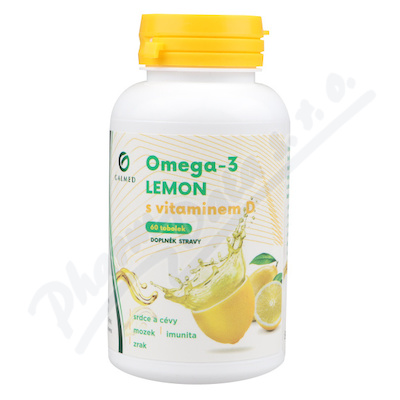 Omega-3 LEMON rybí olej s vit.D tob.60 Galmed