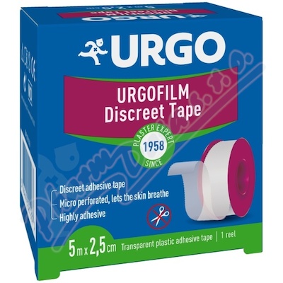 URGO FILM Transparentní náplast 2.5cmx5m NOVÁ