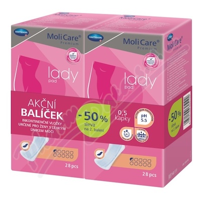MoliCare Lady Pad inko.vložky 0.5k duopack 2x28ks