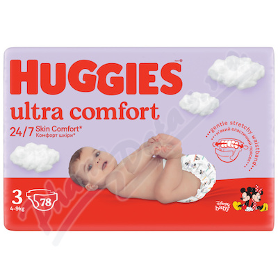 HUGGIES Ultra Comfort vel.3 4-9kg 78ks