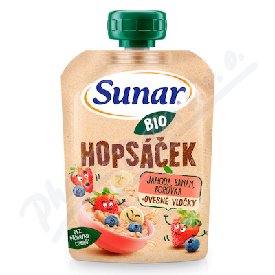 Sunar Hopsáček jahoda/banán/borůvka/oves BIO 100g