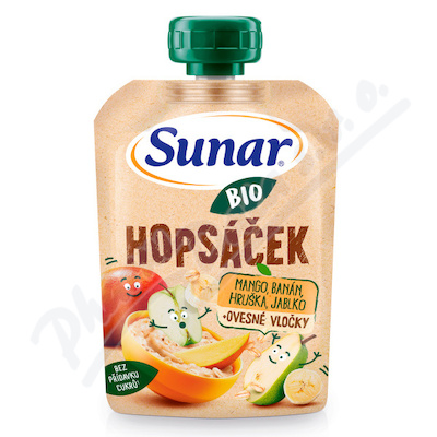 Sunar Hopsáček mango/ban/hruš/jablko/oves BIO 100g