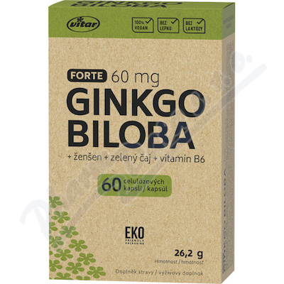 Vitar Ginkgo biloba Forte 60mg EKO cps.60