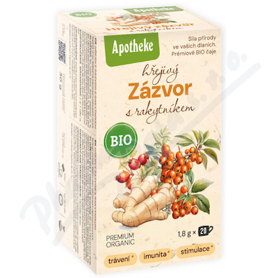 Apotheke BIO Hřejivý zázvor rakytník čaj 20x1.8g