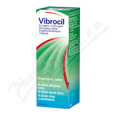 Vibrocil 2.5mg/ml+0.25mg/ml nas.spr.sol.1x15ml