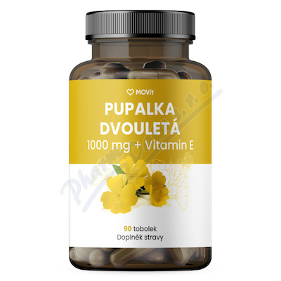 MOVit Pupalka dvouletá 1000mg+Vitamin E tob.90