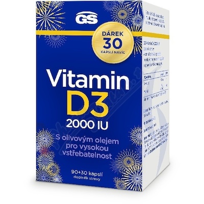 GS Vitamin D3 2000 IU cps.90+30 dárek