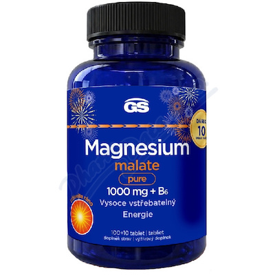 GS Magnesium malate pure 1000mg+B6 tbl.100+10 dár.