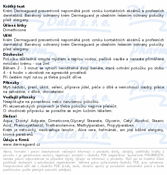 Dermaguard bariérový ochranný krém na ekzémy 110ml
