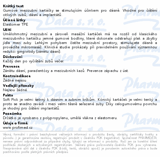 GUM mezizub.kart.SoftPicks gumový 40ks G632M40