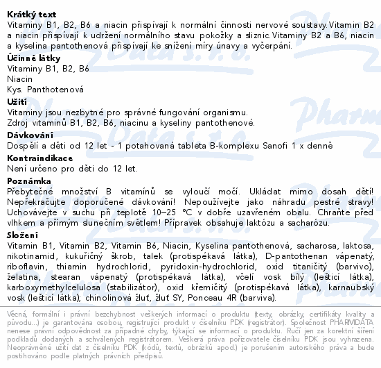 B-komplex Sanofi forte tbl.100