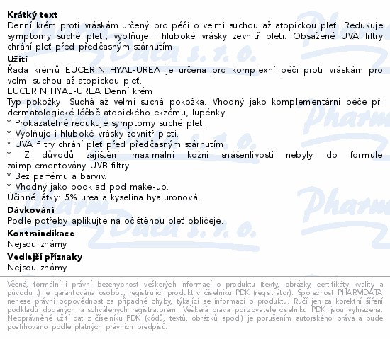 EUCERIN Hyal-Urea denní krém 50ml