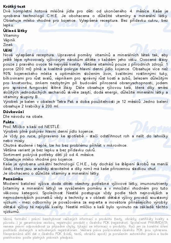 NESTLÉ Mlíčko s kaší banánové 2x200ml