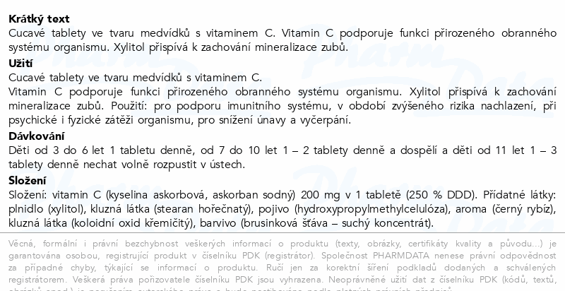 Müllerovi medvídci vit.C černý rybíz tbl.45