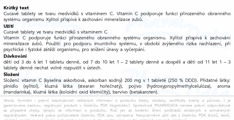 Müllerovi medvídci vit.C mandarinka tbl.45