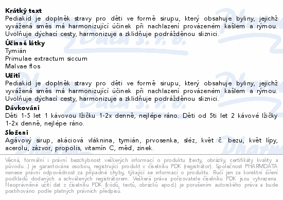 PEDIAKID Při nachlazení sirup 125ml