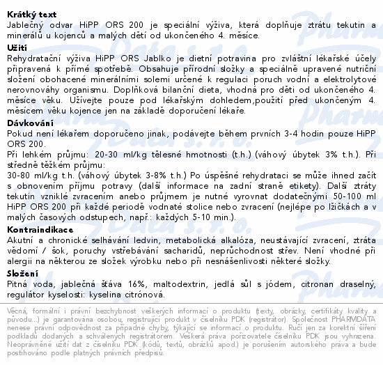 HiPP ORS 200 Jablko odvar 200 ml