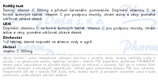 GS Extra C 500 šumivý červený pomeranč tbl.20+5