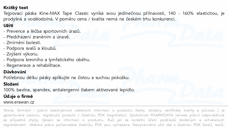 Kine-MAX Classic kinesiology tape červená 5cmx5m
