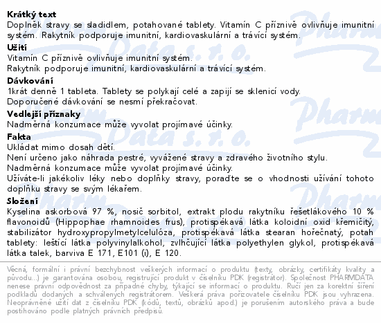 Vitamín C+Rakytník tbl.30+10