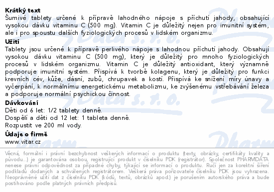 Revital C vitamin 500mg lesní jahoda tbl.eff.20