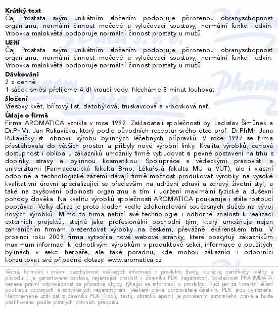 AROMATICA Prostata čaj 20x2g