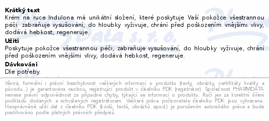 INDULONA Měsíčková krém na ruce 85ml