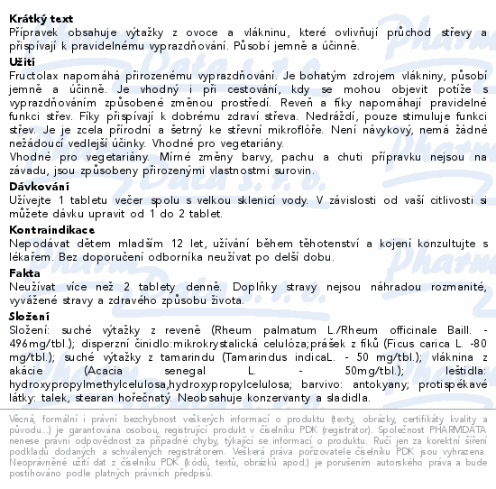 Fructolax Ovoce&Vláknina TABLETY tbl.15