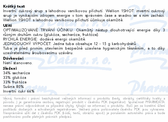 Wellion 1SHOT tekutý cukr v tubě 15g/11ml