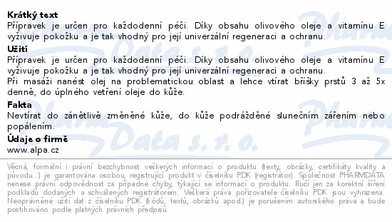 Alpa masážní olej základní SportStar 500ml