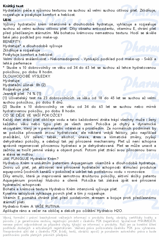 BIODERMA Hydrabio krém 50ml
