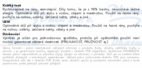 Rychlonáplast elastická 50mmx450cm tělová