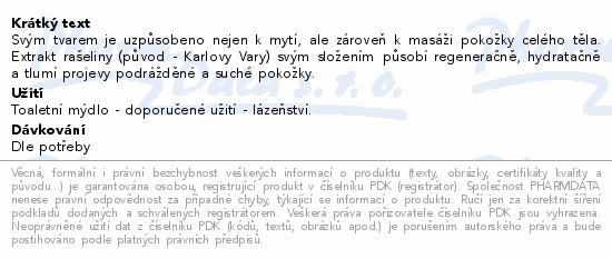 Přír. kosm. mýdlo glycerin. s extr. rašeliny 90g