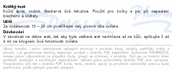 Fypryst sprej 2.5mg/ml Kožní sprej roztok 1x100ml