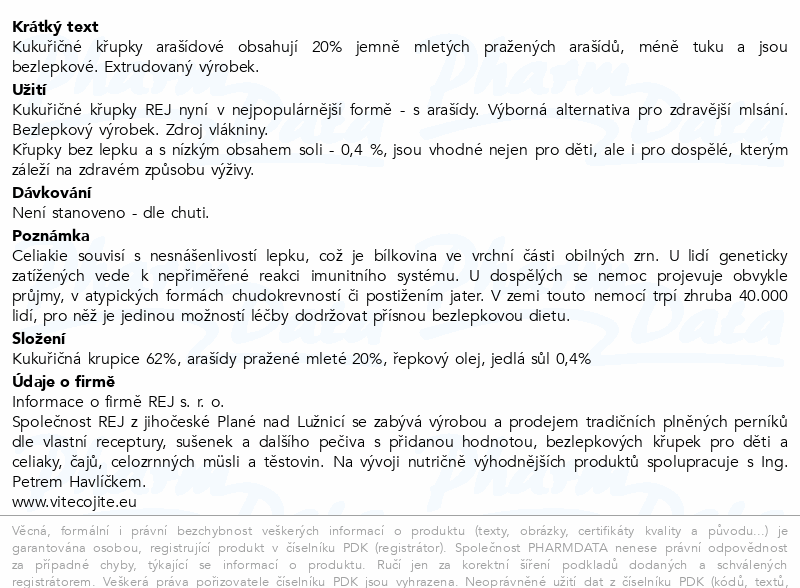 Křupky kukuřičné arašídové 90g