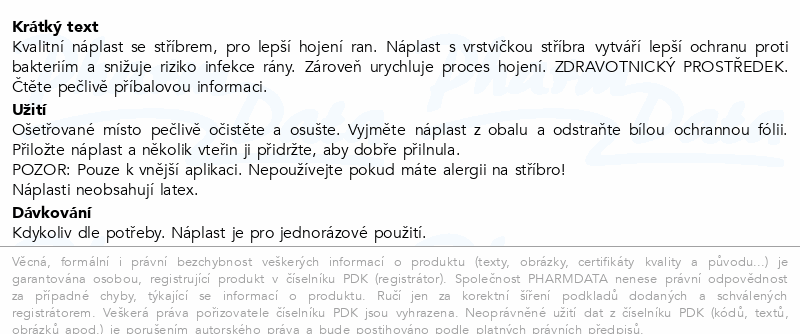 WUNDmed náplast se stříbrem 10ks