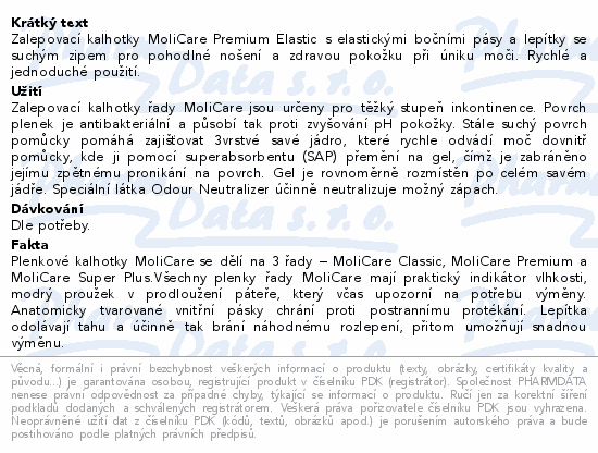 MoliCare Elastic Inkontinenční kalhot.8kap M 26ks